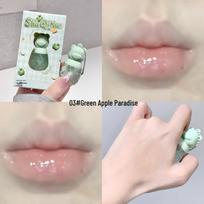 SHAQINUO Dewy Shimmer Lip Oil: Moisturizing & Hydrating Keychain Lip Gloss with Watery Mirror Finish.