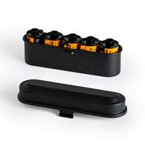 KODAK Film Case Holds 5 Rolls of 35mm Film Compact and Retro Steel Case for Organizing and Protecting Film Rolls Not - - (Black) (Film Included) juoda