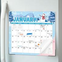 Magnetic 2026 Calendar 18 Month Cartoon Fridge Calendar DIY Jan.2026-Jun.2027 Refrigerator Calendars