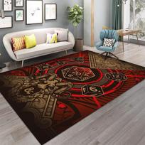 Dungeons Dragons Printed Area Rug Carpet for Bedroom and Living Room Home Decor Mats Non-Slip Mat for Bedside or Office Chair 40x60cm
