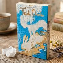 12*7cm Think Oracle Deck 35 Hand-Painted Cards for Intuition & Emotional Resilience,double-embossed Cardstock mėlyna