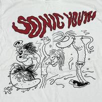 VTG SONIC YOUTH THE AMPS BIKINI KILL TOUR 95 90s Band White Sz.L T-Shirt REPRINT L