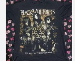Veil Brides We Stitch These Wounds Cotton Black S-2345XL Unisex Shirt XXXL