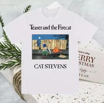 NEW Cat Stevens Teaser and the Firecat Heavy Cotton White S-5XL T Shirt CM613 XXL