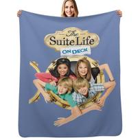 the suite life on deck Throw Blanket Plush Fuzzy Cozy Blanket for Couch Sofa Size: 75*100cm, Weight: 230 GSM