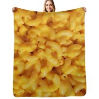 Mac n' Cheesey Throw Blanket All Season Soft Lightweight Blanket for Home Size: 75*100cm, Weight: 230 GSM
