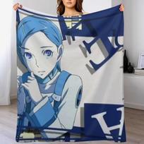 Eureka Seven bleu Throw Blanket Faux Fur Soft Warm Blanket for Bed Size: 75*100cm, Weight: 230 GSM