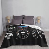 Cockpit Six Dials Flight Simulator Pilot Blanket For Sofa Bed Travel Cockpit Six Dials Flight Simulator Pilot Size: 75*100cm, Weight: 230 GSM
