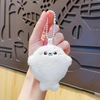 Ocean Animal Baby Seal Plush Toy Fluffy Keyring Seal Plush Keychain Little Seal Doll  Kids Toy Vertical