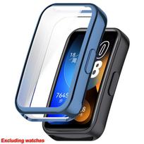 TPU Protector Case For Huawei Band 8/9 Case Plated All-Around Bumper Screen Cover Cases For Huawei Band 9 For Huawei Band 9 mėlyna