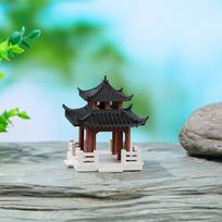 Chinese Micro Landscape Pavilion Ancient Miniature Building 1pc Garden Scene Accessory for DIY Courtyard juoda