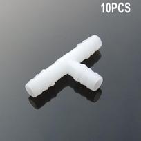 Tee Connector T-Hose Fittings White Adapter Air Pump Connector Hose Connector Plastic Fittings Plastic Material 4mm