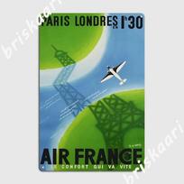 1936 Air France Paris To London Travel Poster Poster Metal Plaque Wall Decor Wall Pub Party Retro Tin Sign Poster 20X30CM