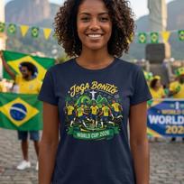 Joga Bonito Brazil World Cup 2026 T-Shirt | Vinicius Jr, Neymar Soccer Fan Tee 2XL