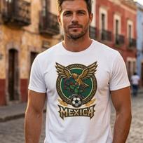 Mexica Aztec Eagle Soccer Crest T-Shirt | Mexican Football Fan Apparel S