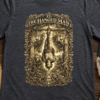 The Hanged Man Tarot Card Shirt, Major Arcana XII Tee, Vintage Occult T-Shirt, Mystic Tarot Graphic, Celestial Witch Gift 3XL