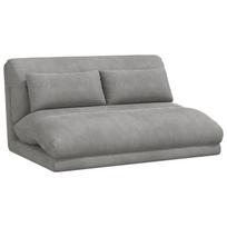 vidaXL Fauteuil de sol ajustable Gris clair Velours