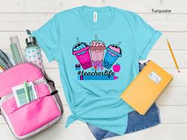 Hashtag TeacherLife Slushy T-Shirt | Funny Teacher Tee XL