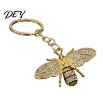 Crystal Bee Ornament Rhinestone Keychain for Women, Bing Alloy Car Luxury Handbag Charm Key Ring, Decorative Accessories Handbags Backpacks Pendant