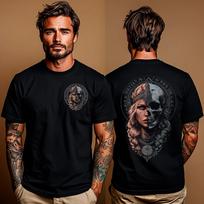 Hel Norse Goddess T-Shirt: Viking Death Goddess Back Print Shirt | Nordic Helheim Pagan Tee | Asatru Mythology Gift for Gothic Fashion Lover 3XL