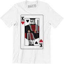 King Heart Playing Card Poker Black Jack Casino Gambling Tee Men's T-shirt XXXXL