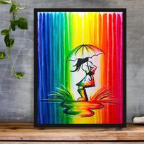 DIY Diamond Painting Rainbow Surf Cross Stitch Kit Mosaic Art Diamond Painting Full Circle/Square Diamond Home Decoration Round 20x30cm