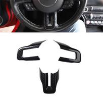 Carbon Fiber Look Interior Steering Wheel Cover Trim For Ford Mustang 2015-2019