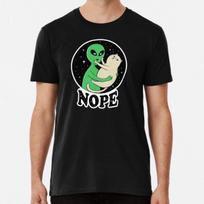 Cat and Alien T-Shirt S-5XL Best T-Shirt S