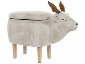 Vaikiškas pufas su daiktadėže REINDEER smėlio spalvos elnias