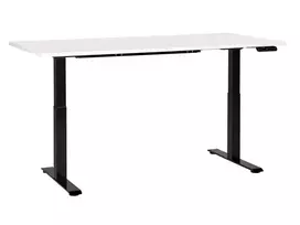 Reguliuojamo aukščio stalas DESTINES baltas/juodas 160 cm 72 cm