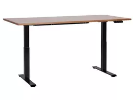 Reguliuojamo aukščio rašomasis stalas DESTINES rudas/juodas 160 cm 72 cm