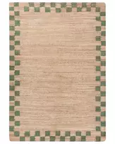 Kilimas BEED smėlio spalvos/ žalios spalvos 160 x 230 cm džiutas