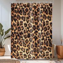 Navy Blue Leopard Print Shower Curtain 60Wx72H Inches Wild Safari Skin Pattern Powerful Cheetah Panthera Fur Wildlif 120x180cm