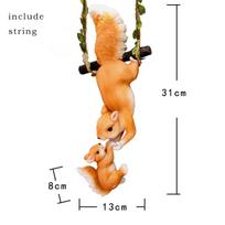 1 vnt Kūrybinga laipiojimo virve voverės figūrėlė – puikiai tinka sodo ir lauko dekoravimui! squirrel link