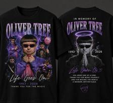 Oliver Tree Tribute Gyvenimas tęsiasi 1993-2026 Atminimo Unisex S-5XL Marškinėlis MK447 S gray