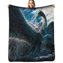 Saphira The Dragon From The Hit Eragon Movie Throw Blanket Stylish Decor Blanket Gift for Friends Roommate Size: 75*100cm, Weight: 230 GSM