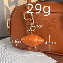 Pretzel Alkaline Bread Pendant Bagel Croissant Bag Accessory Simulated Food Key Chain  Couple Style 10