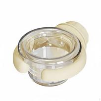 Parrot Feeding Bowl Easy to Clean Cage Food Cup No Tip Design Water for Cockatiels, Small White Round