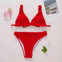 Moteriškas maudymosi kostiumėlis, raudonas nugaros kaklaraištis Sexy string bikini rinkinys paplūdimio drabužių maudymosi kostiumėliai S raudona