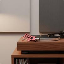 Turntable Headshell Mount CNC Machined Lightweight Holder for Audiophiles Red raudona