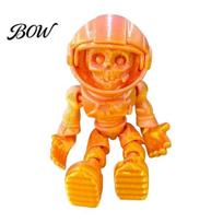 3D Printed Skeleton Decor Skull Astronaut Figurine, Articulated Spaceman Action Figure, Cool Room Halloween Movable Joints Ornament for Home