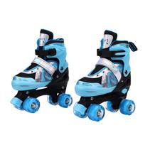 Rollerskates Adjustable Flashing Wheel Roller Skates for Kids Boys ABEC Bearing PU Wheels Black Blue M