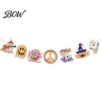 Durable Halloween Decorations Decorations, Banner Cake Toppers, Hanging Swirls with Decor Ghost Pumpkin Skull, Indoor Outdoor Party Spooky Ornaments 2