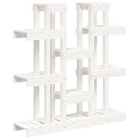 vidaXL Support à plantes Blanc 104,5x25x109,5 cm Bois massif de pin