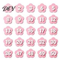 Pencil Management System 30PCS Numbered Toppers, Reusable Prevent Confusion Labels, Student Tracking Plastic Marker Clips, for Teachers School rožinė