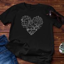 Love Science TShirt | Heart Math Graphic - Cotton Tee S