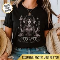 Hecate Triple Goddess T-Shirt Witch Gift for Her Witchcore Lunar Tee Dark Feminine Occult Shirt | Pagan Gift for Witches & Spiritual Women 2XL