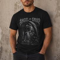 Dark Angel Gothic T-Shirt: Fallen Angel Shirt | Heavy Metal Unisex Tee | Dark Aesthetic Gift for Gothic Fashion Lovers | Metalhead Apparel 3XL