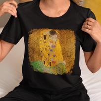 Gustav Klimt The Kiss T-Shirt, Famous Painting Tee for Art Lovers, Art Nouveau Style Artwork Tee, Fine Art Teacher Gift, Modern Art History S