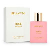 Woman's Bella Vita Luxury Rose Eau De Perfume with Black Currant, Vanilla, Jasmine | Floral & Sweet EDP Long Lasting Fragrance Scent 100 ML 100 ml